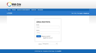 
                            8. Login - Web Crie - Soluções em Web Design