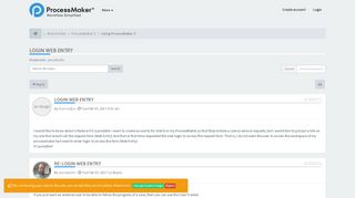 
                            3. Login Web Entry - ProcessMaker Forum | BPM Workflow Simplified