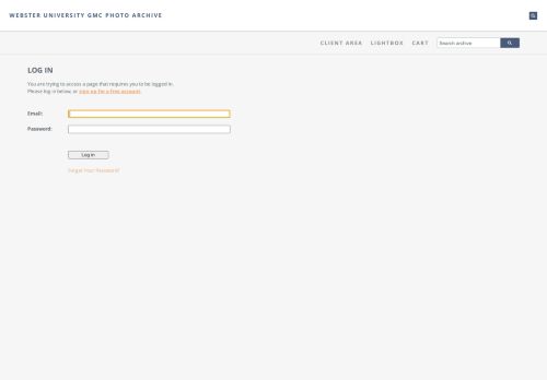 
                            12. Login | Webster University GMC Photo Archive