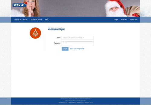 
                            3. Login - Weihnachtsmannvermittlung Dresden