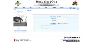 
                            5. Login - Welcome to Bangalore One