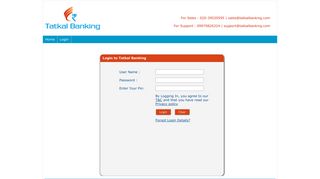 
                            1. Login - Welcome to Tatkal Banking