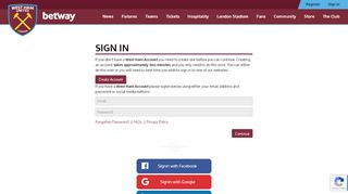 
                            2. Login - West Ham United Ticketing & Memberships - Sport