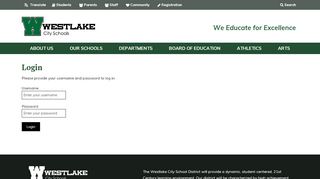 
                            9. Login - Westlake City School District