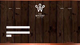 
                            9. Login - Wharf Restaurant - The Wharf Bar