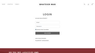 
                            3. Login - Whatever Man Lifestyle Logo