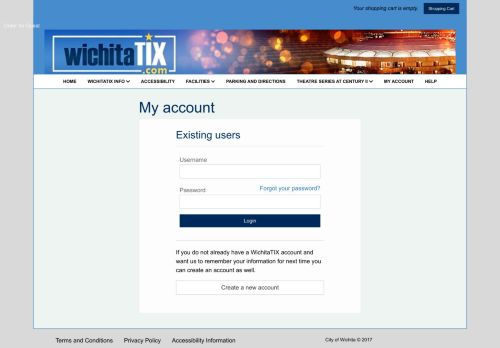 
                            12. Login - WichitaTIX