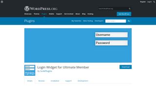 
                            3. Login Widget for Ultimate Member | WordPress.org