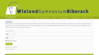 
                            8. Login - Wieland-Gymnasium Biberach