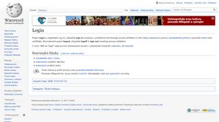 
                            7. Login – Wikipedie