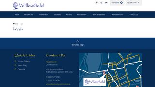 
                            3. Login - Willowfield School