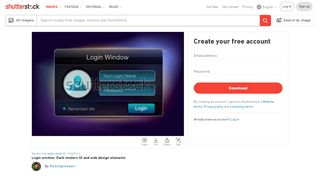 
                            4. Login window. Dark modern UI and web design elements - Shutterstock