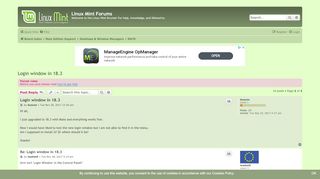 
                            6. Login window in 18.3 - Linux Mint Forums