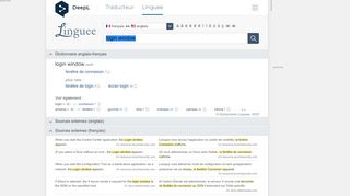 
                            13. login window - Traduction française – Linguee