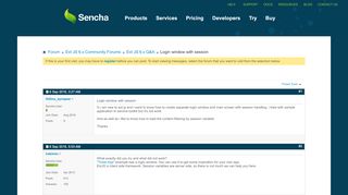 
                            2. Login window with session - Sencha.com