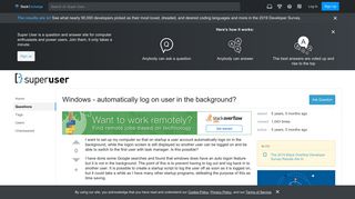 
                            1. login - Windows - automatically log on user in the background ...