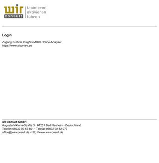 
                            3. Login - wir-consult