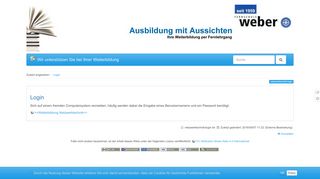 
                            2. Login [Wir unterstützen Sie bei Ihrer Weiterbildung] - Fernschule Weber