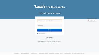 
                            3. Login - Wish for Merchants - Leading mobile commerce platform in US ...