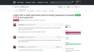 
                            2. Login with a valid username and an empty password succeeds if TLS ...