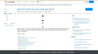 
                            3. login with admin and user using asp.net c# - Stack Overflow