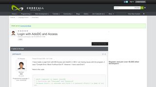 
                            3. Login with AdoDC and Access - Visual Basic - Codecall