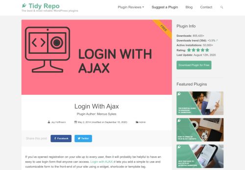 
                            2. Login with AJAX Plugin: Add a Login Form to the WordPress Front-End