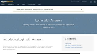 
                            2. Login with Amazon - Amazon Developer