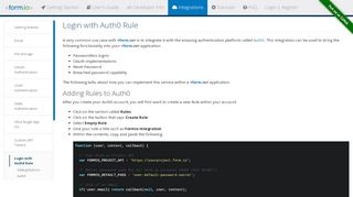 
                            12. Login with Auth0 Rule - Form.io Help