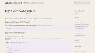 
                            9. Login with AWS Cognito | Serverless Stack