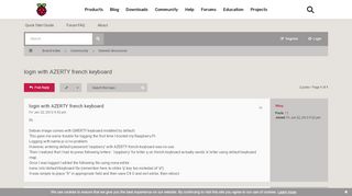 
                            7. login with AZERTY french keyboard - Raspberry Pi Forums