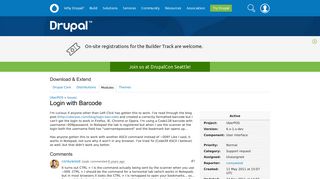 
                            12. Login with Barcode [#1154090] | Drupal.org