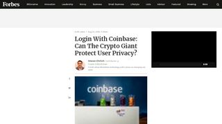 
                            6. Login With Coinbase: Can The Crypto Giant Protect User Privacy?