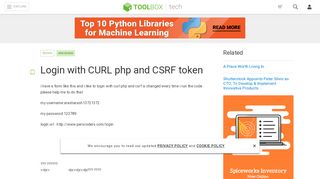 
                            4. Login with CURL php and CSRF token - IT Toolbox