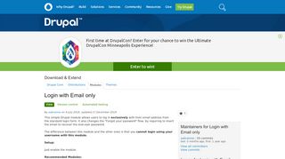 
                            3. Login with Email only | Drupal.org