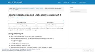 
                            10. Login With Facebook Android Studio using Facebook SDK 4