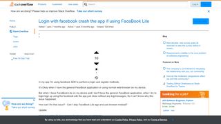 
                            9. Login with facebook crash the app if using FaceBook Lite - Stack ...