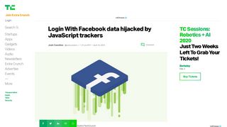 
                            7. Login With Facebook data hijacked by JavaScript trackers | ...