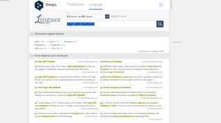 
                            4. login with Facebook - Traduzione in italiano – Dizionario Linguee