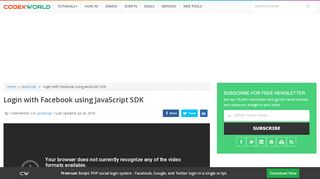 
                            7. Login with Facebook using JavaScript SDK - CodexWorld