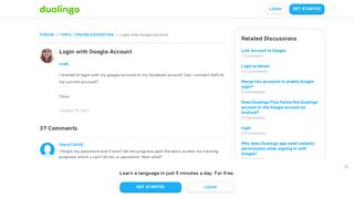 
                            4. Login with Google Account - Duolingo Forum