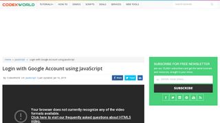 
                            12. Login with Google Account using JavaScript - CodexWorld