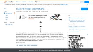 
                            2. Login with multiple social networks - Stack Overflow