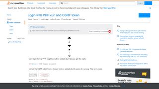 
                            1. Login with PHP curl and CSRF token - Stack Overflow