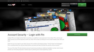 
                            5. Login with PIN – Security PIN Instructions – Full Tilt - Full Tilt Poker