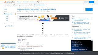 
                            6. Login with Requests - Not capturing redirects - Stack Overflow