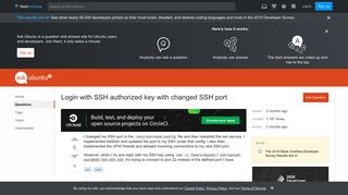 
                            1. Login with SSH authorized key with changed SSH port - Ask Ubuntu