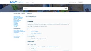 
                            4. Login with SSO – Zoom Help Center