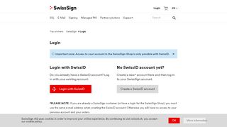 
                            5. Login with SwissID - SwissSign