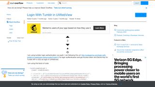
                            7. Login With Tumblr in UIWebView - Stack Overflow